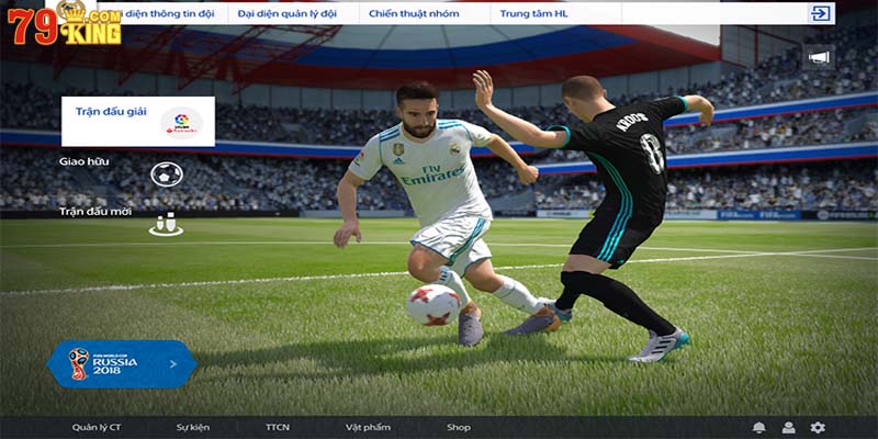 Fifa online cho phép nhập vai thành các cầu thủ trên sân bóng