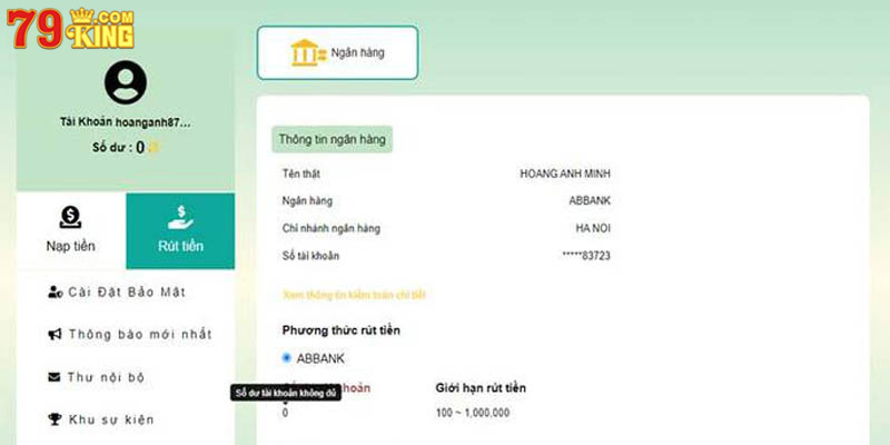Tiến hành quá trình rút tiền chỉ với vài bước